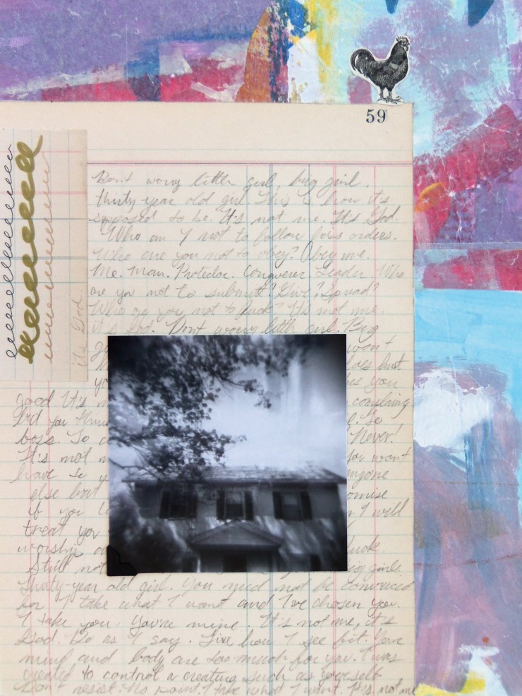 Little Girl, Big Girl, 9"x12", Collage on Paper