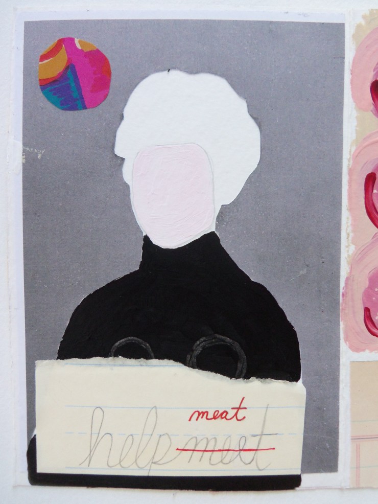 Helpmeat, Accordian book, Acrylic, pen, ink, graphite, collage, 4.25x6x.5", 2013