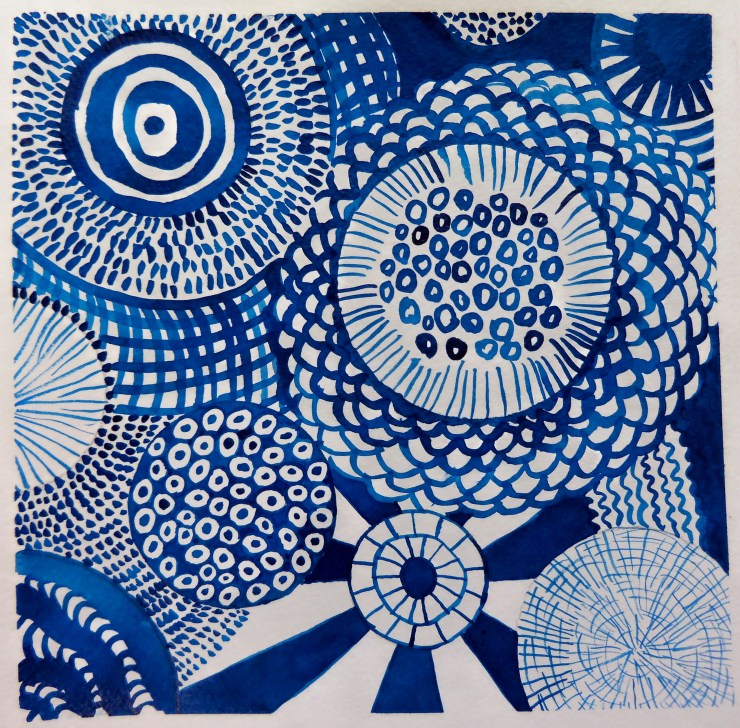 Untitled, 9"x9", Acrylic Ink, 2013