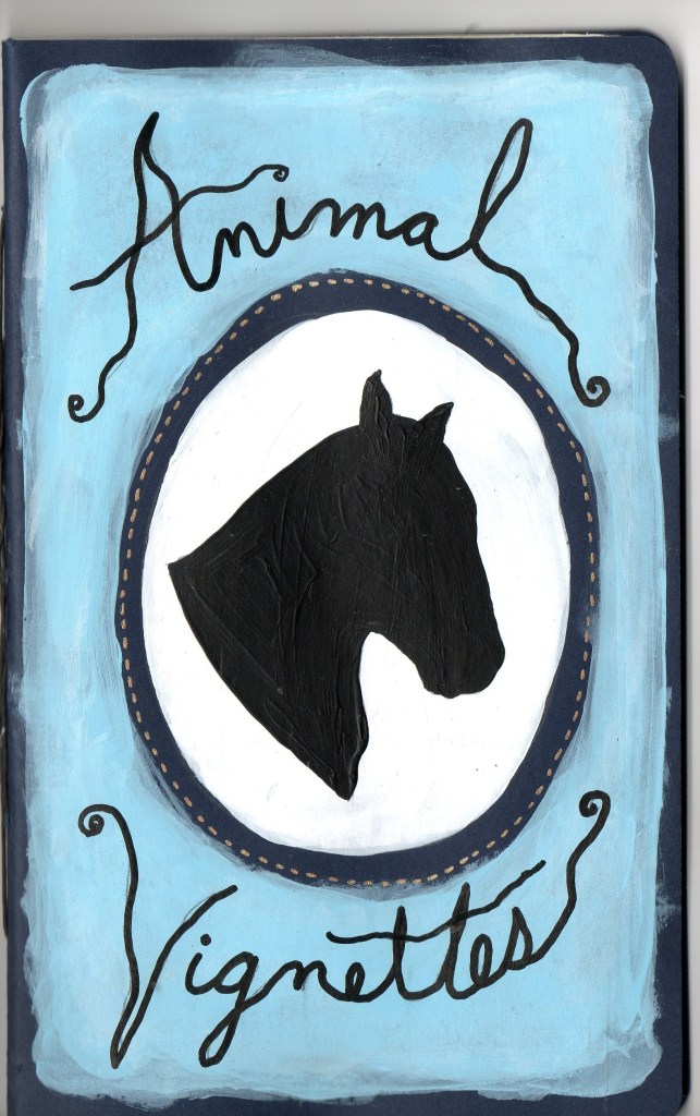 Animal Vignettes, 5"x8" Moleskine Sketchbook, Acrylic, ink, collage, Sketchbook Project, 2011