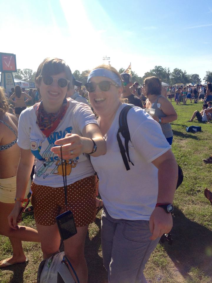 Best friend Jaime and I at Wilco.  We usually look like zombies in our photos.  But not this one!  We look bad ass!  We look like we're mocking the photographer, but we weren't.  We love the photographer!