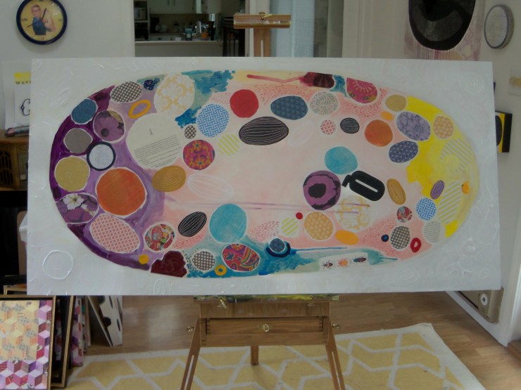 Someone Rather Special, 24"x48", Mixed Media on Birch Panel, 2013