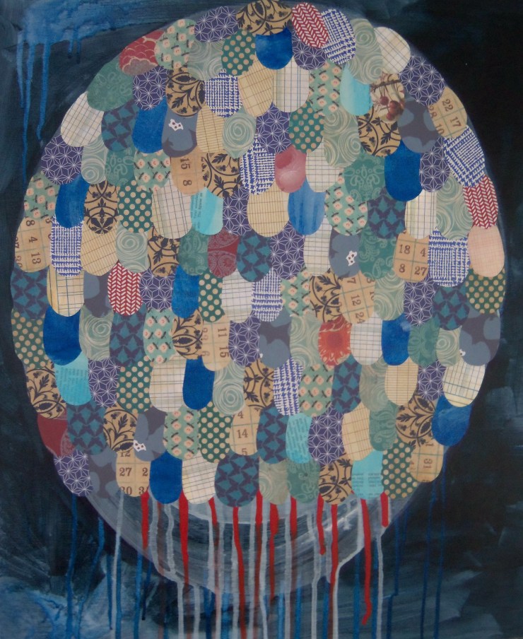 Untitled, 20"x24", Mixed Media on Birch Panel, 2013