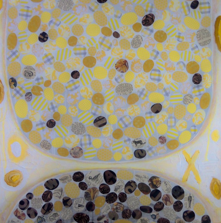 Yellow, 24"x24", Mixed Media on Birch Panel, 2013