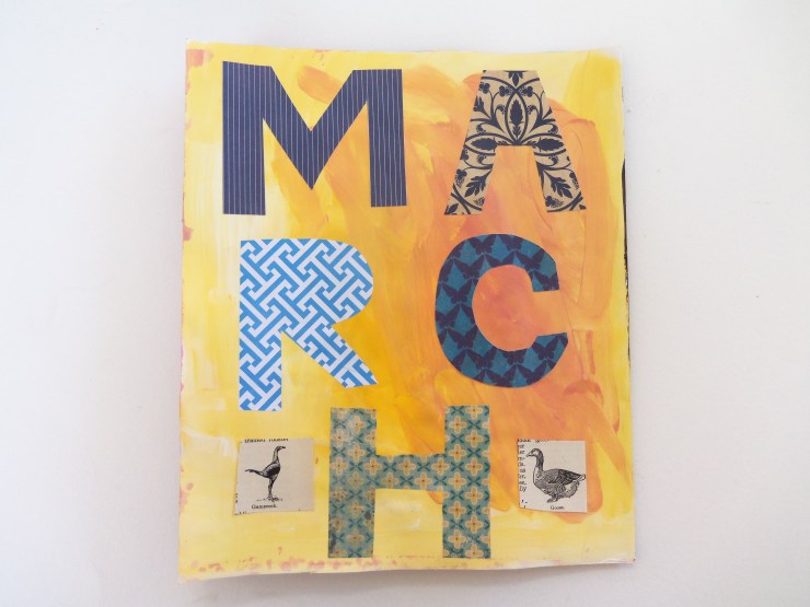 Journal, individual pages measure 8.5"x10",  mixed media, 2014